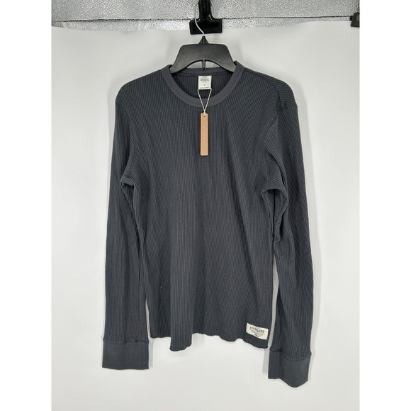 SKIMS Tops - SKIMS Waffle Long Sleeve Top Womens Small Graphite Knit Cotton T Shirt Thermal